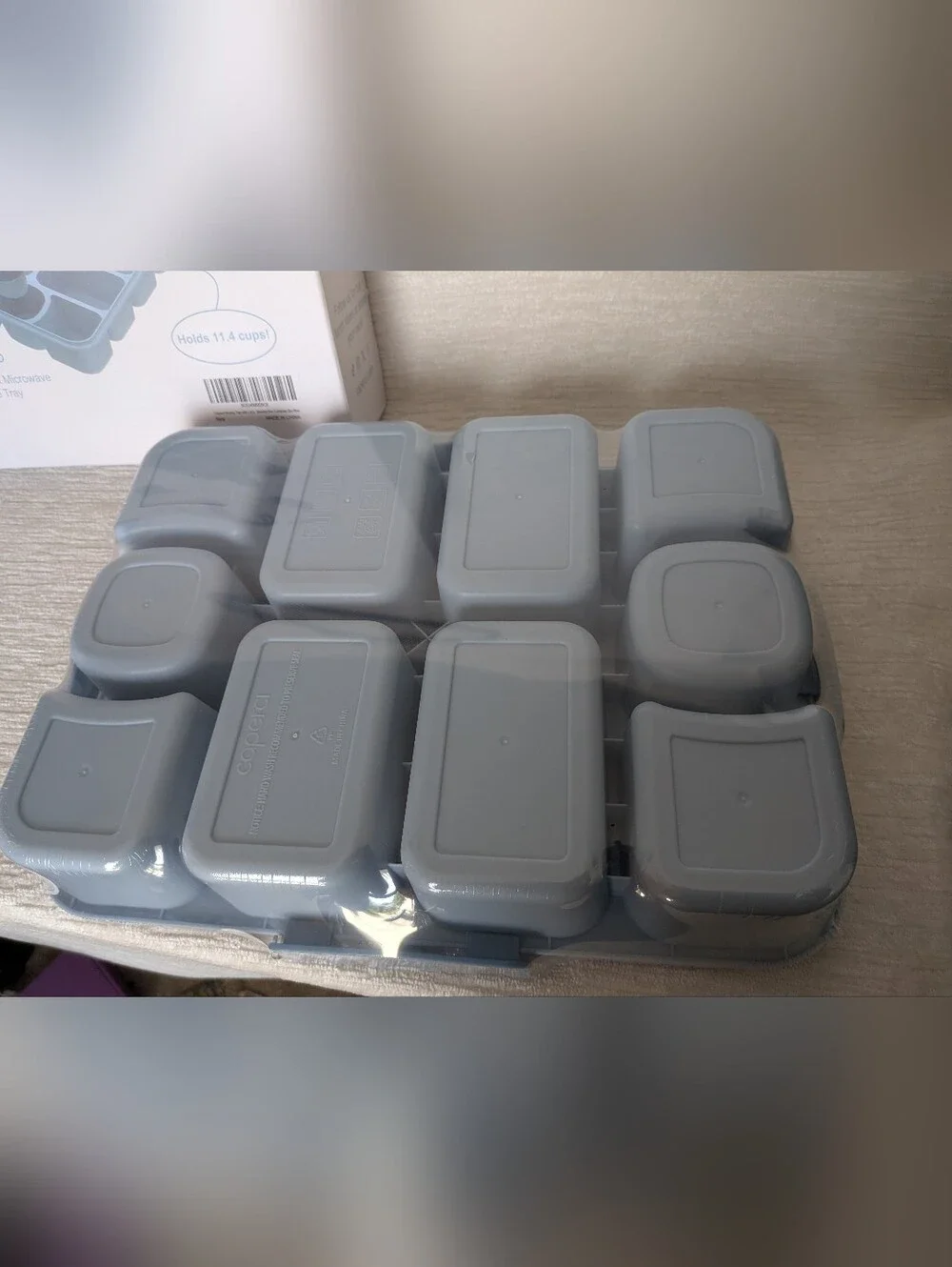 Caperci Snack Box Container in Light Blue Lidded Brand New